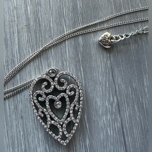 Brighton lllumina Love Crystal Silver Necklace Heart Pendant